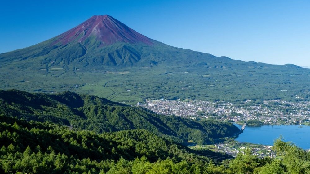 Mount Fuji in summer