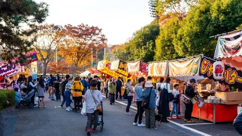 food stall in festival japan