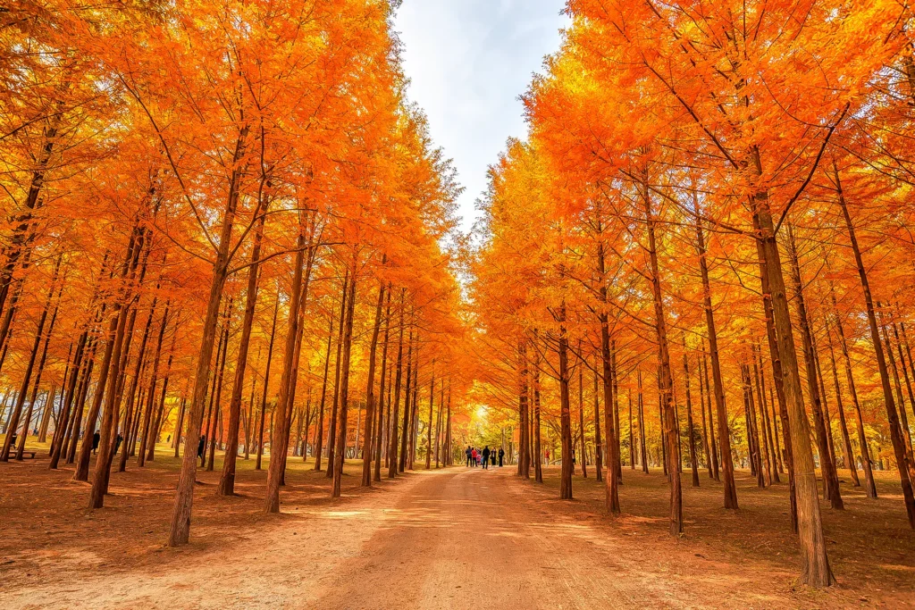 nami island musim gugur